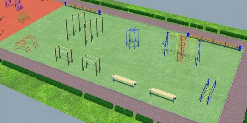 Проект детско-спортивной площадки для школы - детсада в Краснодаре