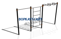 Спортивный комплекс воркаут ВС-129 в Краснодаре Спортивный комплекс воркаут ВС-129 в Краснодаре