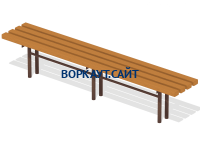 Двухметровая лавочка без спинки 2 м МАФ 1602 в Краснодаре