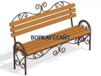 Лавочка кованная МАФ 1606 в Краснодаре