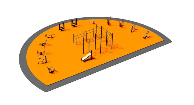 Дизайн проект спортплощадки Полукруглая в Краснодаре