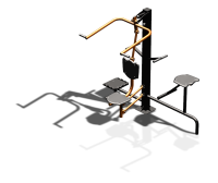 Уличный тренажер "Верхняя тяга Твистер стоя Твистер сидя" УТ336 в Краснодаре