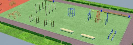 Проект детско-спортивной площадки для школы - детсада в Краснодаре