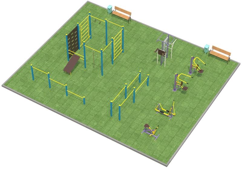 Проект спортплощадки 150 метров в Краснодаре в Краснодаре
