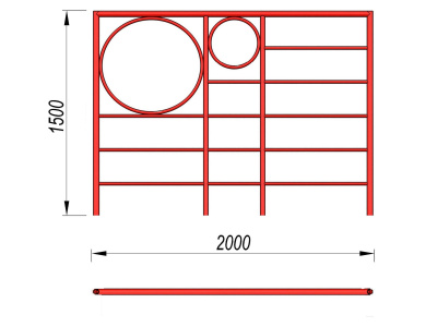 Шведская стенка с кольцами МАФ 3502 в Краснодаре