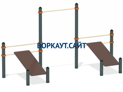 Воркаут с турником и двойной скамьей для пресса ВС-28 в Краснодаре