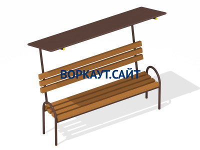 Лавочка под навесом МАФ 1607 в Краснодаре