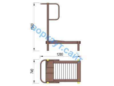 Уличный тренажер Беговая дорожка УТ 009 в Краснодаре