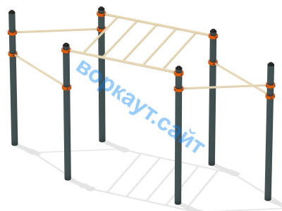 Турник разноуровневый с рукоходом ВС-26 в Краснодаре