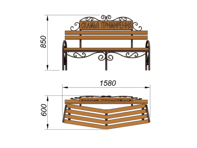 Скамья примирения МАФ 1610 в Краснодаре