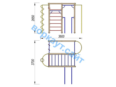 Детский спортивный комплекс Гимнастический ДСК 3107 в Краснодаре