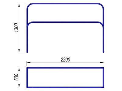 Брусья разновысокие МАФ 3531 в Краснодаре
