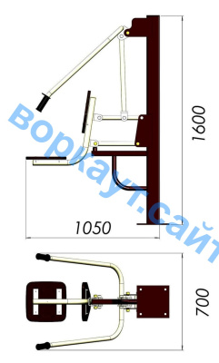 Уличный тренажер "Жим от груди" УТ 002 в Краснодаре Уличный тренажер "Жим от груди" УТ 002 в Краснодаре