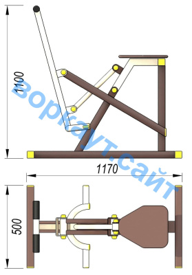 Уличный тренажер "Наездник " УТ 006 в Краснодаре
