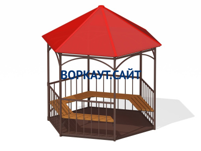 Беседка с лавками и полом МАФ 4122 в Краснодаре