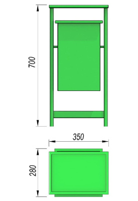 Урна с крышкой МАФ 1631 в Краснодаре