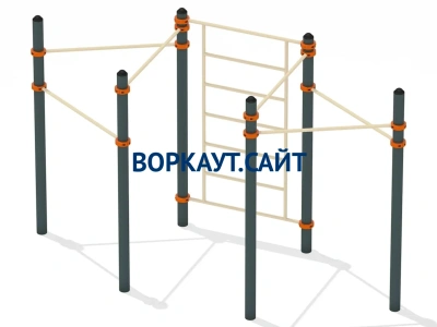 Воркаут турник разноуровневый с шведской стенкой ВС-25 в Краснодаре