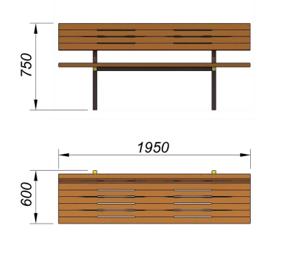 Диван уличный МАФ 1608 в Краснодаре