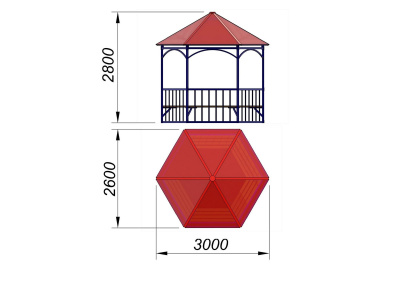 Беседка с лавками МАФ 4120 в Краснодаре