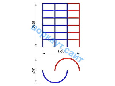 Шведская стенка полукруглая ДСК 3503 в Краснодаре